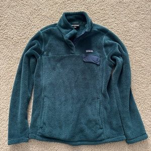 Patagonia Re-Tool Snap-T Fleece Pullover Teal Blue Green